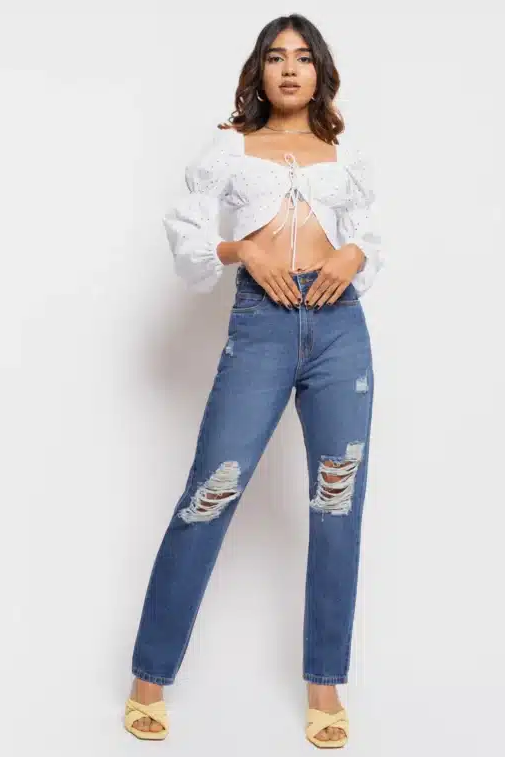 Classic Vintage High-Waisted Mom Jeans for Women Stylish