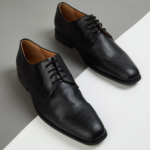 Stylish Men’s Textured Lace-Up Formal Shoes for Business